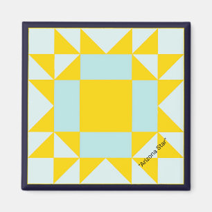 Mini Barn Quilt Arizona Star Magneet