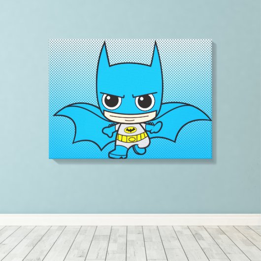 Mini Batman onderweg Canvas Afdruk (Insitu (Houten vloer))