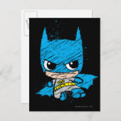 Mini Batman Sketch Briefkaart (Voorkant / Achterkant)