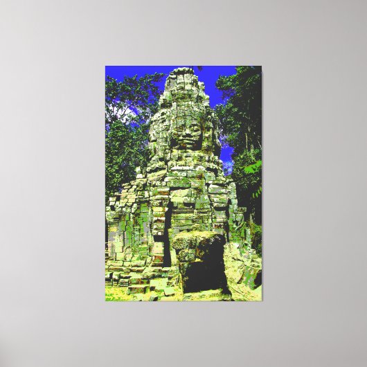 Mini Bayon [Redux] ... Siem Reap, Cambodja Canvas Afdruk (Voorkant)