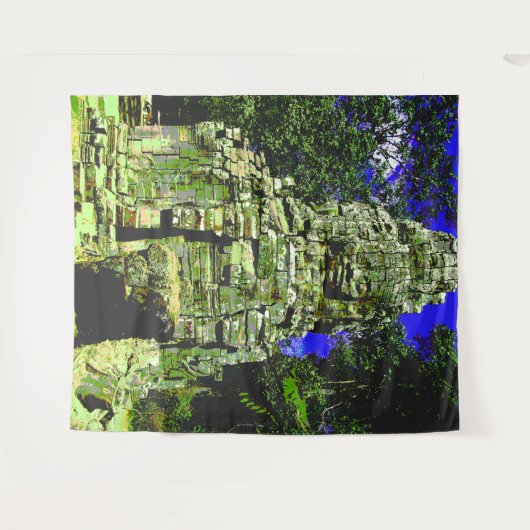 Mini Bayon [Redux] ... Siem Reap, Cambodja Wandkleed (Voorkant (horizontaal))