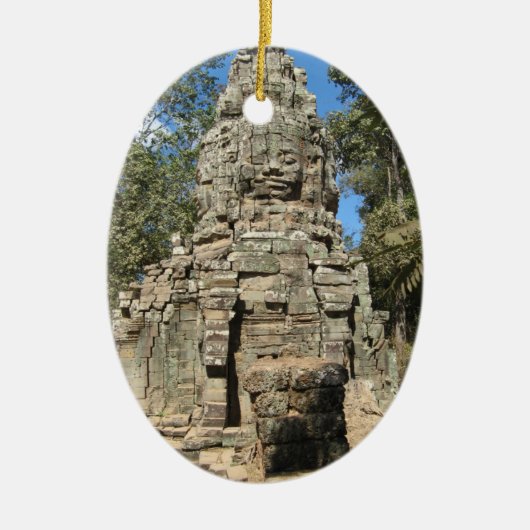Mini Bayon ... Ta Prohm, Siem Reap, Cambodja Keramisch Ornament (Voorkant)