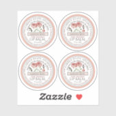 Mini Beeswax Lip Balm Lid Étiquette Rose Jardin Ro (Feuille)