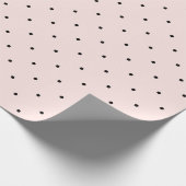 Mini Black & Blush Pink Pink Pinkten Pattern Wedde Cadeaupapier (Hoek)