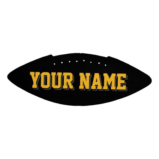 Mini BLACK GOLD AND CHARCOAL Personalized Football (Paneel)