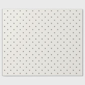 Mini Black Polka Pit Pattern op Vanilla Wedding Cadeaupapier (Vlak)