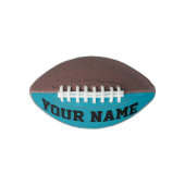 Mini BLAUWGROEN en ZWARTE persoonlijke Football (Voorkant)