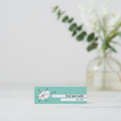 Mini Bleu carte de visite bleu brillant blanc (Debout devant)