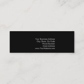 Mini Bleu Rouge Noir Simple Carte de visite simple (Dos)