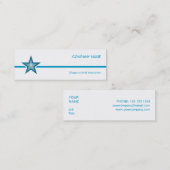 Mini Bleu Star ligne blanche carte de visite blanc maig (Devant / Derrière)