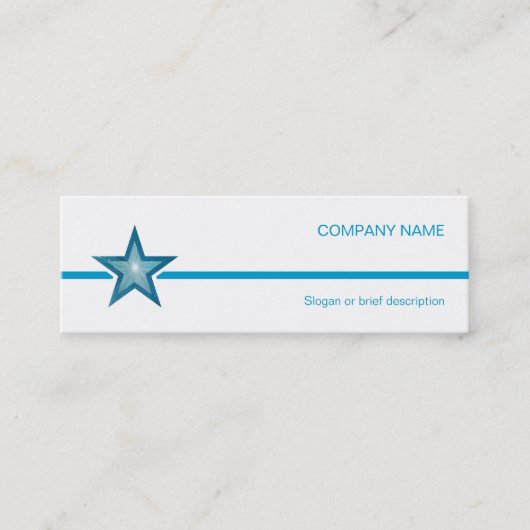 Mini Bleu Star ligne blanche carte de visite blanc maig (Devant)