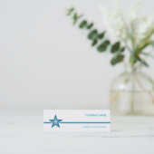 Mini Bleu Star ligne blanche carte de visite blanc maig (Debout devant)