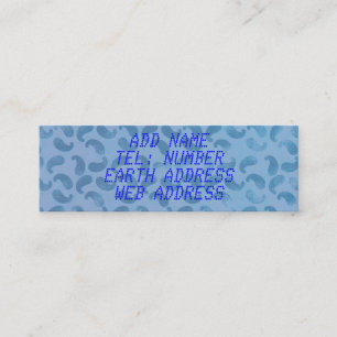 Mini Blobes bleu clair sur Carte de visite bleu pâle