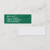 Mini Blobes vert clair sur Carte de visite vert foncé (Devant / Derrière)