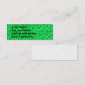 Mini Blobes verts sur Carte de visite vert clair (Devant / Derrière)