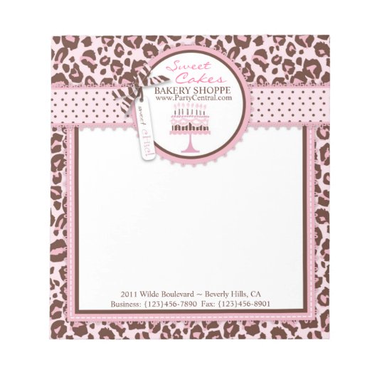 Mini Bloc-notes Cheetah Girl Business (Devant)