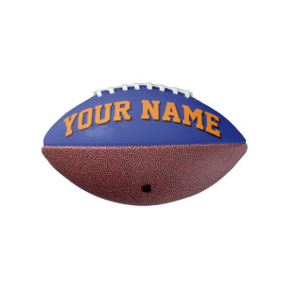 Mini BLUE en ORANJE gepersonaliseerd Football