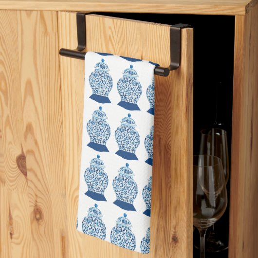 Mini Blue en White Ginger Jars Theedoek (Derde Gevouwen)