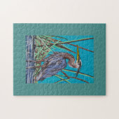 Mini Blue Heron Puzzle Legpuzzel (Horizontaal)