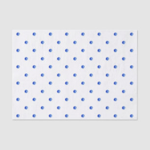 Mini Blue Waterverf Polka Dots Tissuepapier