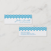 Mini Blue Zigzag Diving Visitekaartje (Voorkant / Achterkant)
