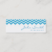 Mini Blue Zigzag Hygienist Visitekaartje