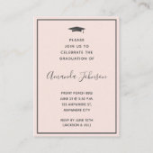 Mini Blush Beige Photo Graduation Invitation (Dos)