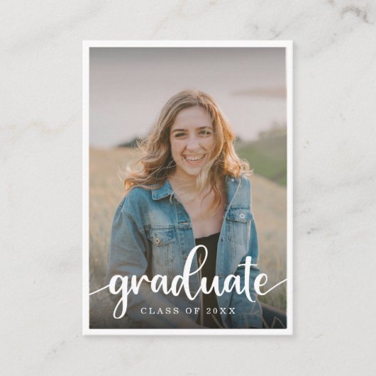 Mini Blush Beige Photo Graduation Invitation (Devant)