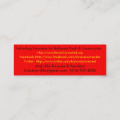 Mini B'More a relié la carte de visite professionnelle (Dos)