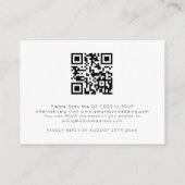 MINI Bohemian Sunflower Wedding QR Code RSVP Informatiekaartje (Achterkant)