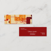 Mini boîte rétro carte de visite maigre (Devant / Derrière)