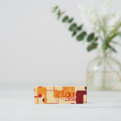 Mini boîte rétro carte de visite maigre (Debout devant)