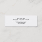 Mini Bonjour ! Carte de visite blanc (Dos)