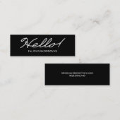 Mini Bonjour ! Carte de visite de profil (Devant / Derrière)