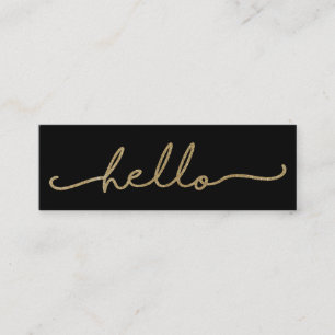 Mini Bonjour Faux Foil Carte de visite