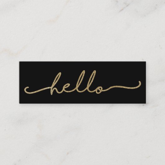 Mini Bonjour Faux Foil Carte de visite (Devant)
