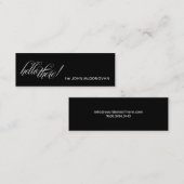 Mini Bonjour là ! Carte de visite de profil (Devant / Derrière)