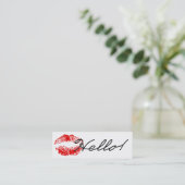 Mini Bonjour ! Scellé avec un carte de visite de baiser (Debout devant)