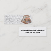 Mini Bookmarkers maigres de carte de visite de magasin (Devant / Derrière)