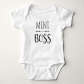 Mini Boss-ventilatorpijlzwart en wit Romper (Voorkant)