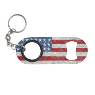 Mini Bottle Opener Sleutelhanger - Vlag VS Flessenopener