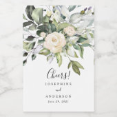 Mini bouteille à vin Rose Eucalyptus Étiquettes (Étiquettes simples)