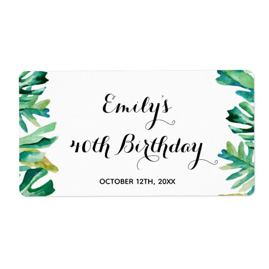 Mini bouteille de champagne étiquette botanique tr (Devant)