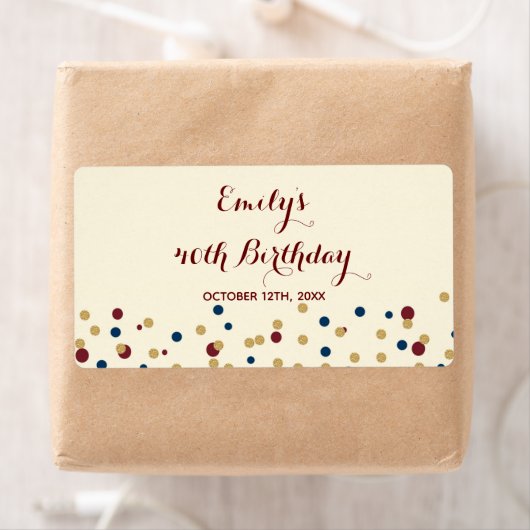 Mini bouteille de champagne étiquette confetti ann (En situation)