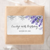 Mini bouteille de champagne étiquette lavande anni (En situation)