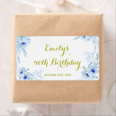 Mini bouteille de champagne étiquette or bleu flor (En situation)