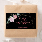 Mini bouteille de champagne étiquette roses d'anni (En situation)