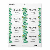 Mini bouteille de vin de champagne étiquette maria (Feuille entière)