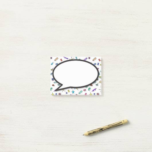 Mini Bugs en Mini Beasts Speech bubble Post-it® Notes (Op bureau)