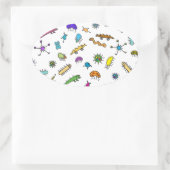 Mini Bugs en Mini Beesten Ovale Sticker (Tas)